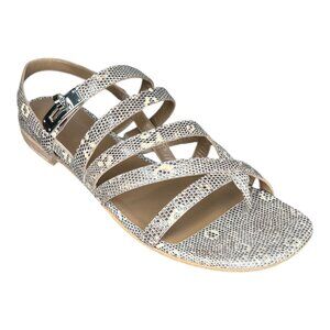 New Hermes Ombré Salvator Lizard Palladium Hardware Marine Sandal EU Size 40